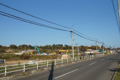 工事が進む日吉町4丁目の予定地付近